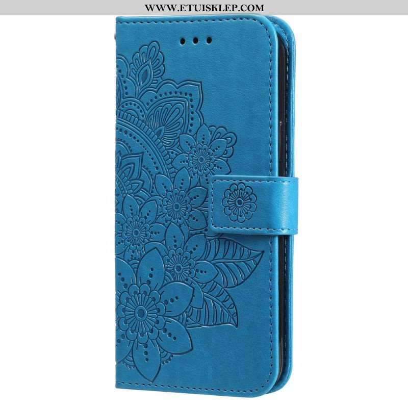 Etui Folio do Xiaomi Redmi Note 12 Pro z Łańcuch Mandala Kwiatowa Na Pasku